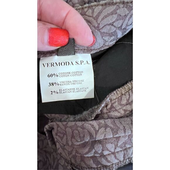 Dismero Vermoda Womens Printed Slim Fit Straight Leg Trouser Pants Gray Size 36 - Picture 15 of 15
